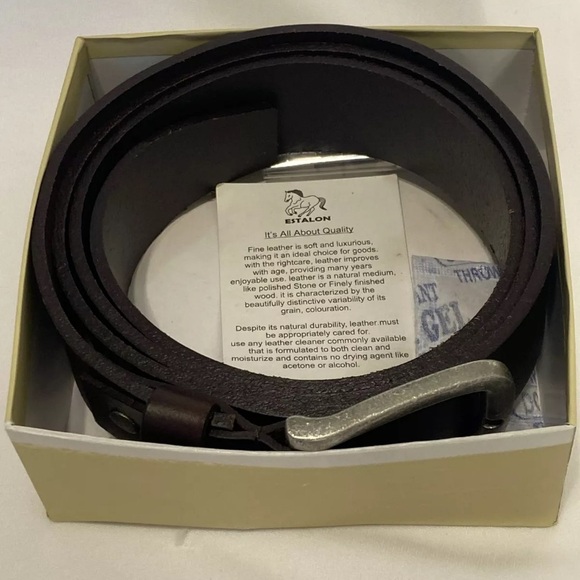 Men’s Genuine Leather Belt Classic Single Prong 42-46” - Picture 3 of 3